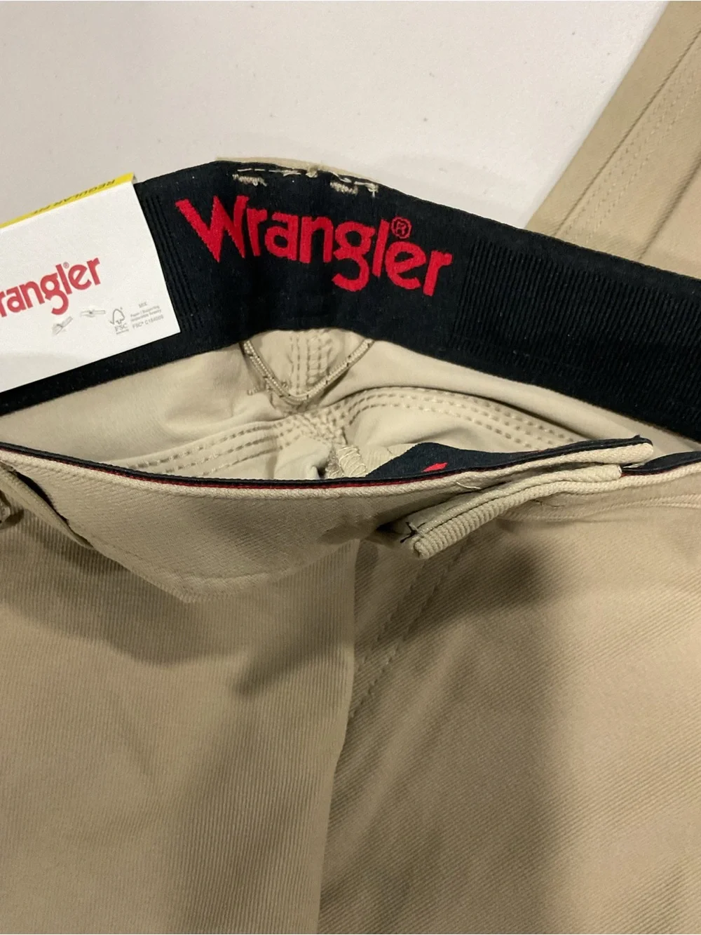 Wrangler Mens Performance Cargo Pants Tan Flex Waistband 32x34